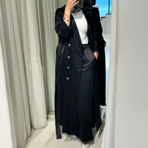 Maxi Satin Coat