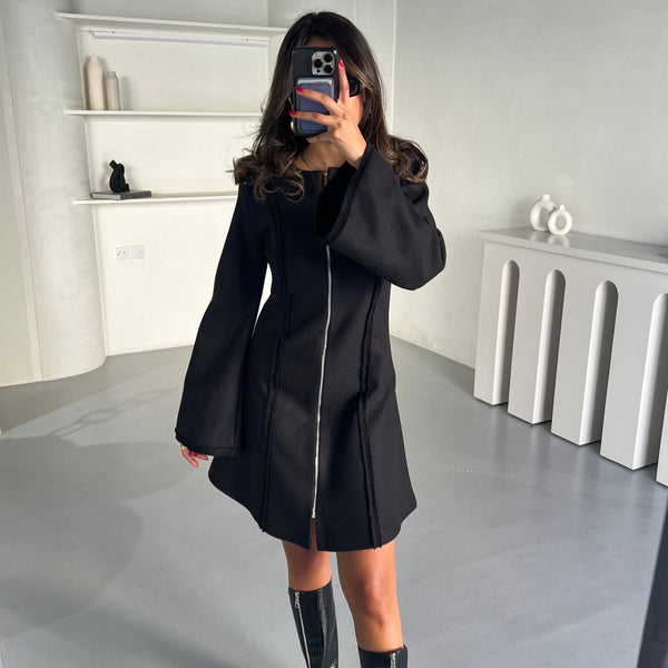 Zipped Wool Dress