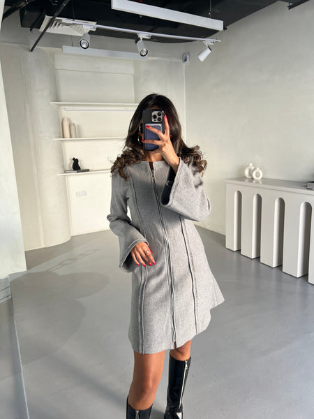 Zipped Wool Dress