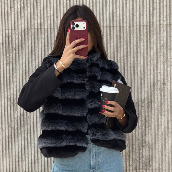 Fur Bomber Jacket (Cropped)