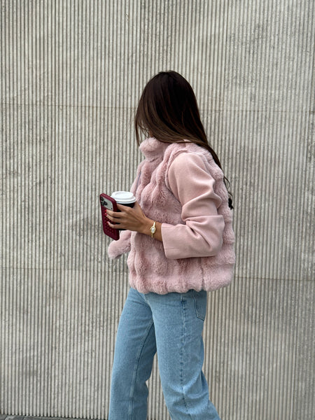 Fur Bomber Jacket (Cropped)