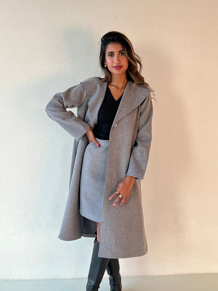 Wool Maxi Coat Set