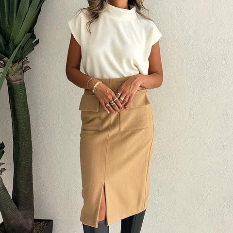 Cargo Wool Skirt