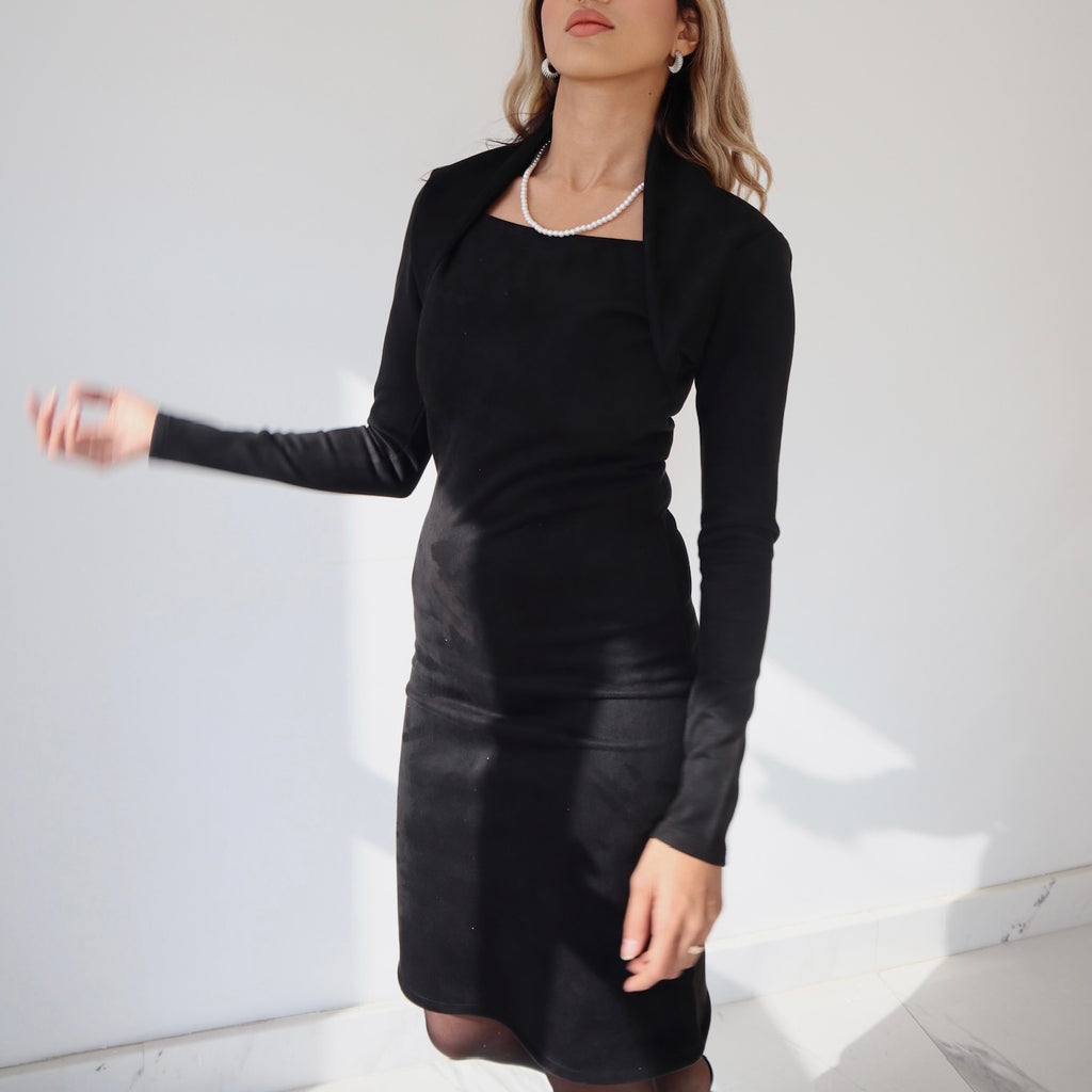 Fitted Suede Dress WITH LOVE Fitted Suede Dress WITH LOVE
